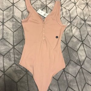 Abercrombie & Fitch Blush Henley Bodysuit